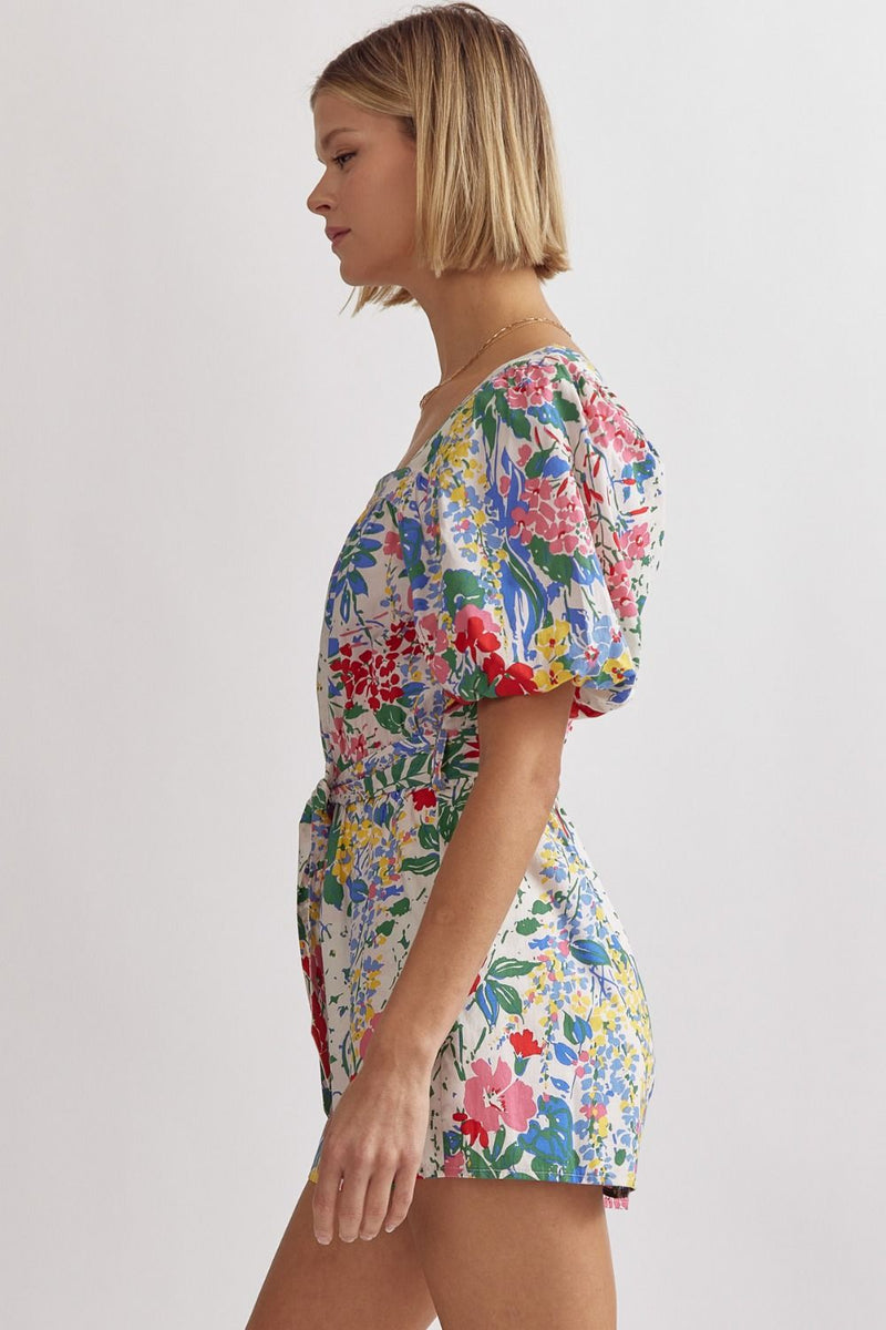 All the Flowers Romper