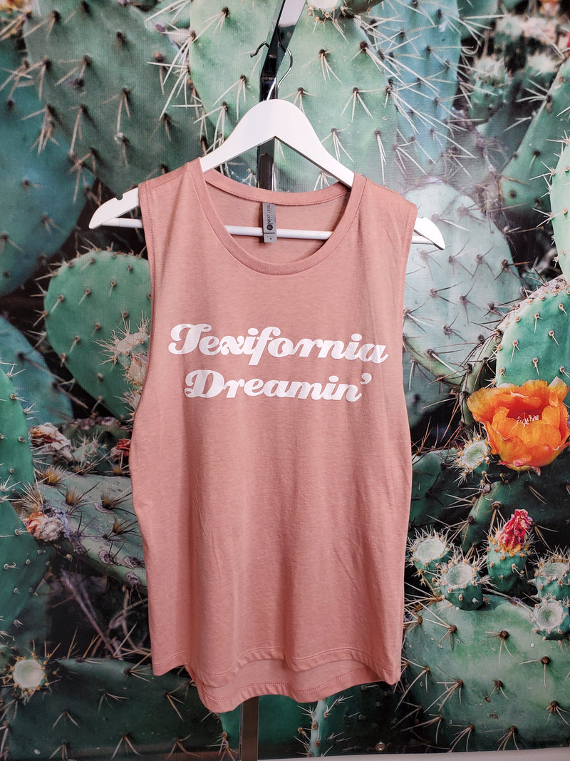 TEXIFORNIA DREAMIN' FESTIVAL TANK-  Desert Pink