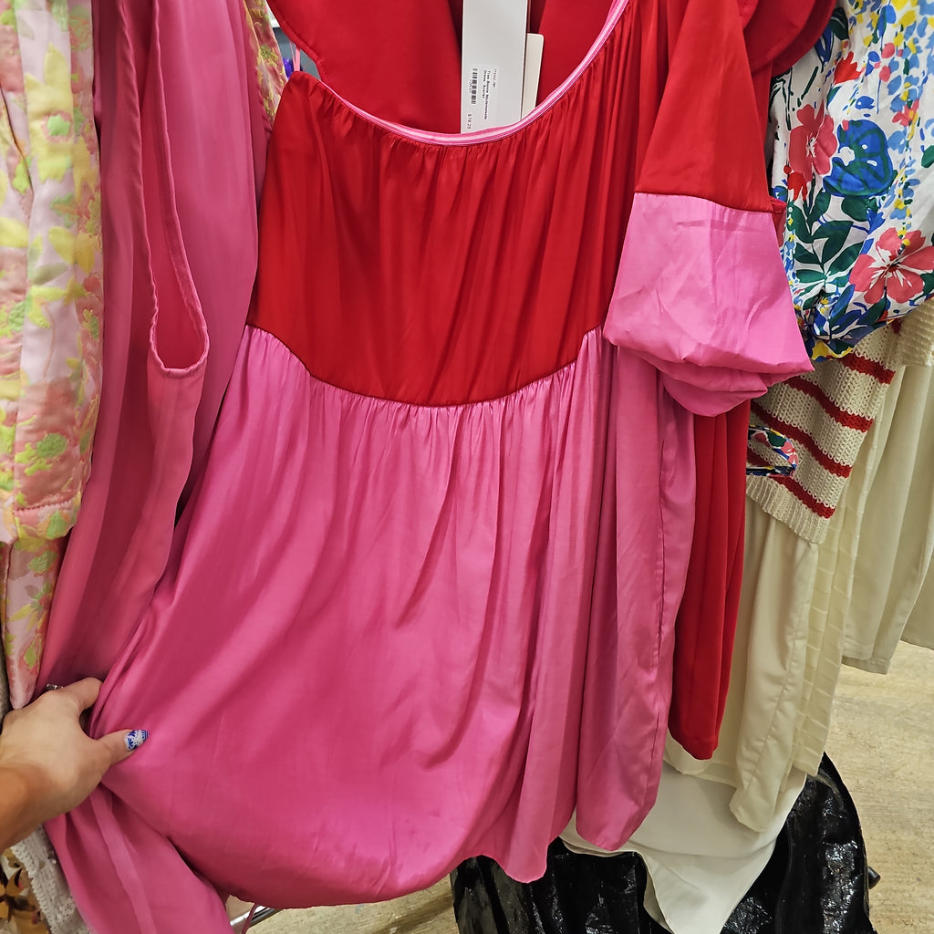 Fiesta One Shoulder Colorblock Dress