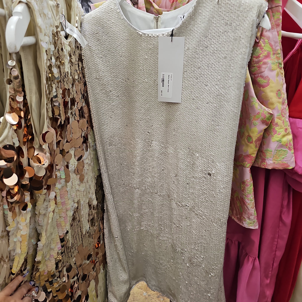 Matte Sequin Shift Dress