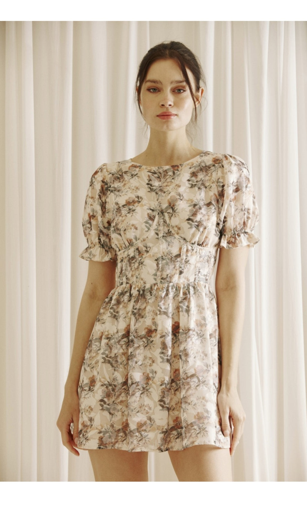 Floral Whispers Bodice Mini Dress