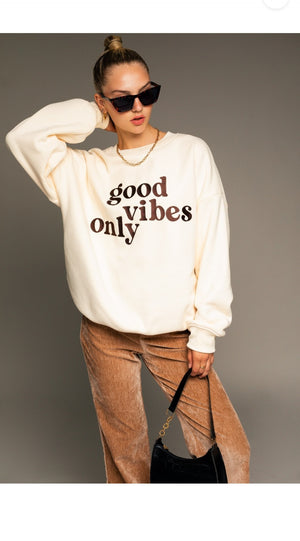 Good Vibes Embroidered Sweatshirt