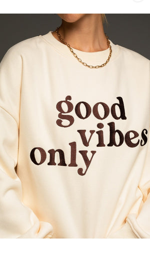 Good Vibes Embroidered Sweatshirt