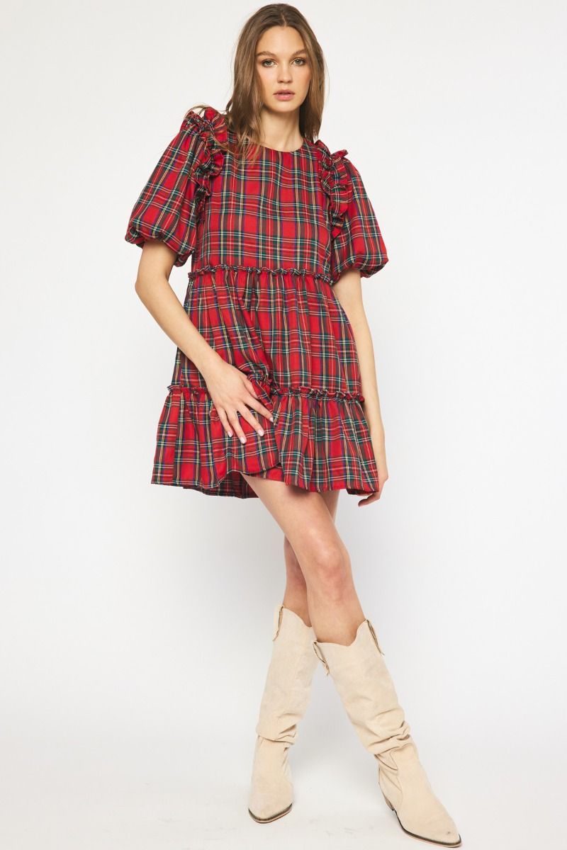 Holidazzle Red Plaid Dress