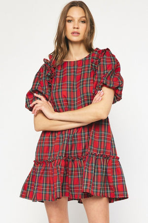 Holidazzle Red Plaid Dress