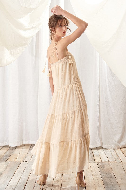 IN THE STARS TIERED MAXI DRESS