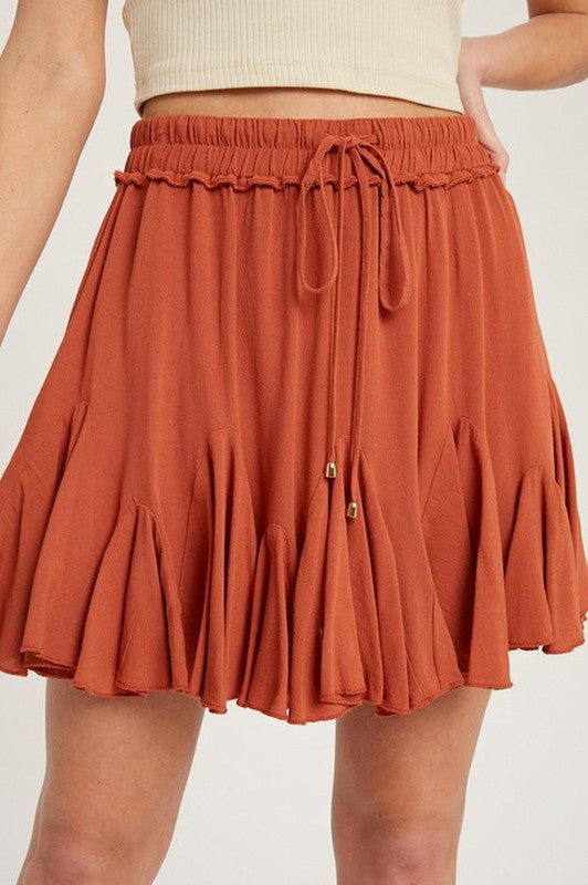 FLOWY SKIRT WITH SHORTS