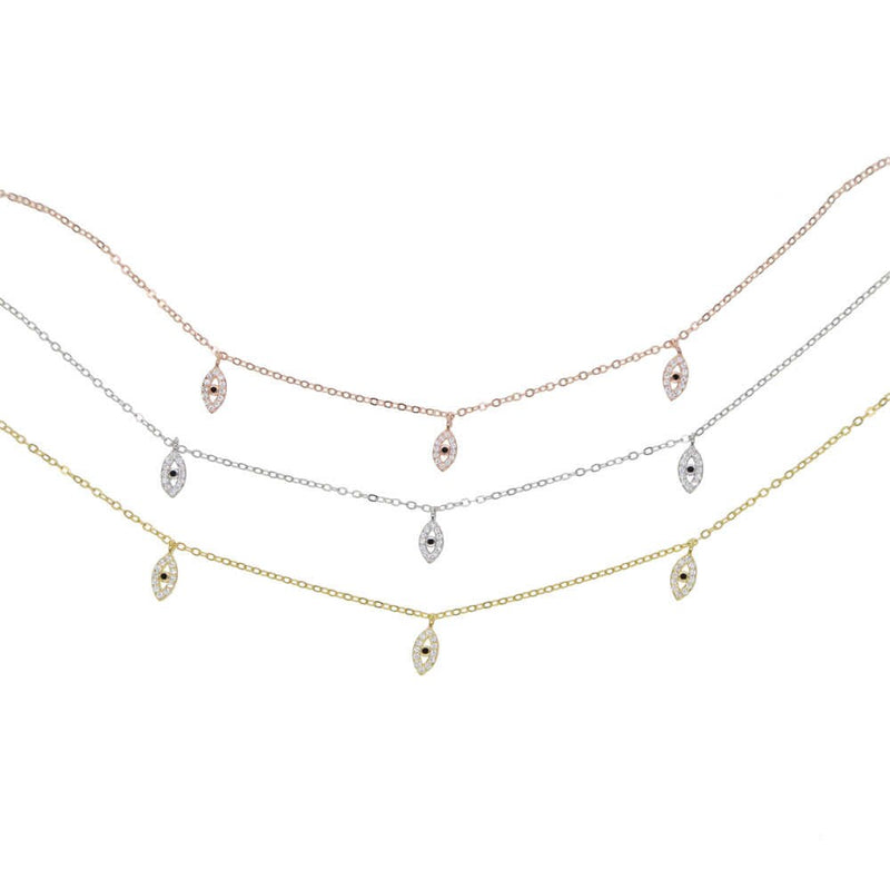 LUXURY COLLECTION THREE EYE DROP NECKLACE