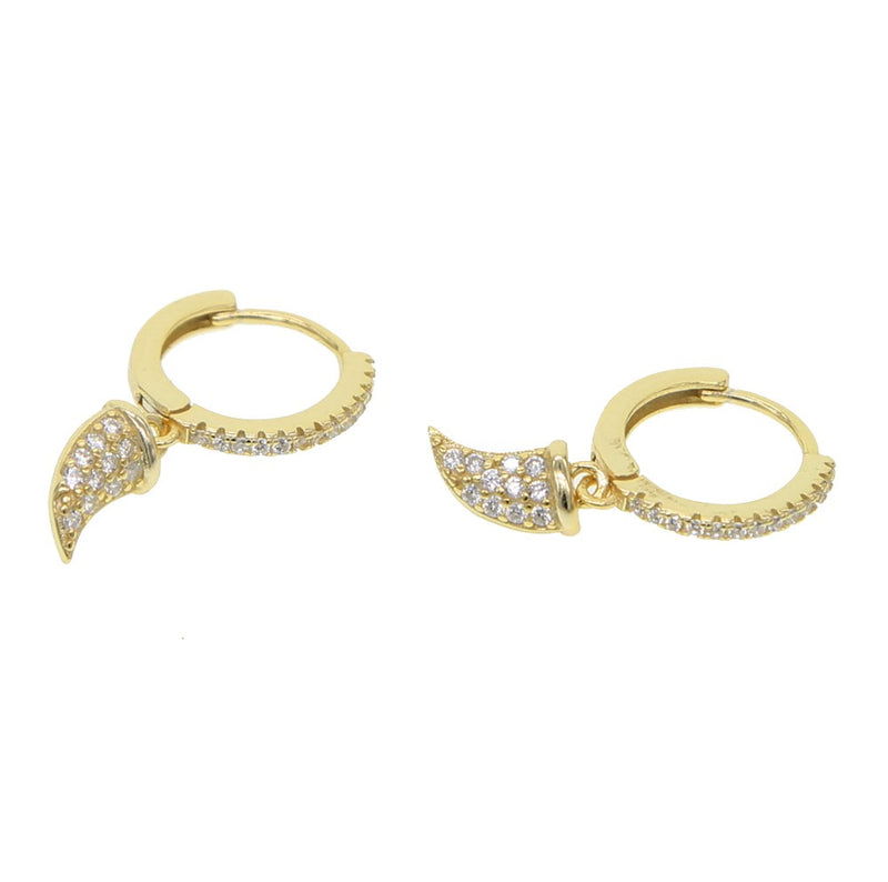 LUXURY COLLECTION BLING HORN MINI HOOPS