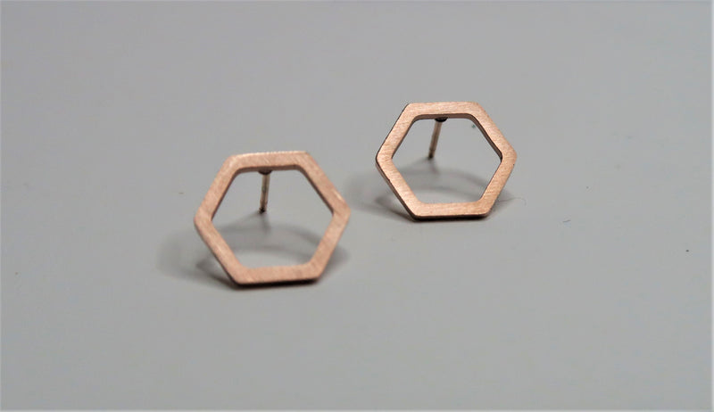 DALLAS COLLECTION The HEX Studs- Rose Gold