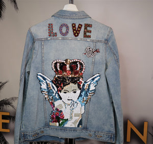 Custom LOVE Denim Jacket