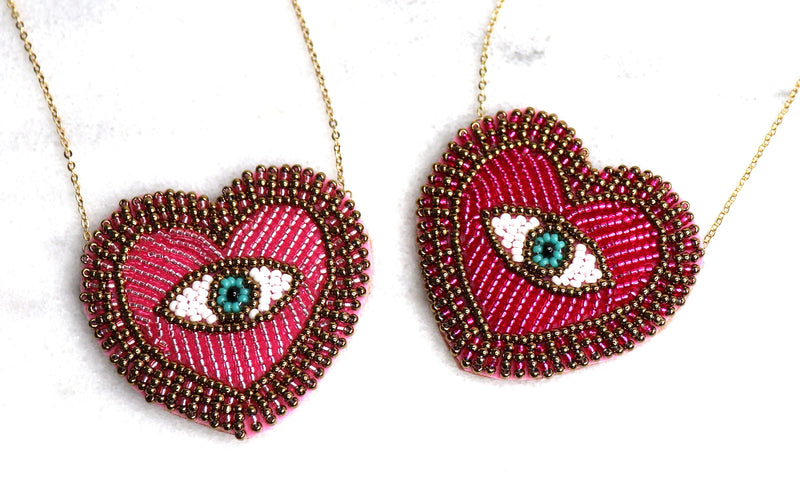 MALIBU THIS HEARTS FOR YOU STATEMENT NECKLACE